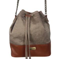 Imagem de Bolsa Bucket Tecido Napa Preto-Feminino