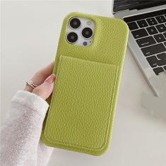 Imagem de Carteira de Couro Luxo Capa para Cartão Carteira para iPhone 14 Pro Max 11 12 13 Mini XR X XS 8 7 Plus SE Photo Slot Stand Cover, verde, para iPhone X, XS