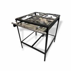 Imagem de Fogão Preto 4 Bocas Simples Restaurante Zepper ZPFG04S