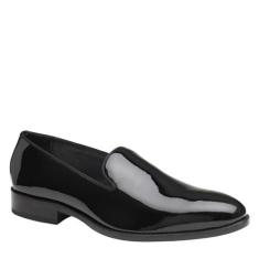 Imagem de Johnston & Murphy Sapato masculino Gavney Slip-On – Sapato social masculino de couro, preto elegante, tênis de smoking formal para homens, Patente preta, 42