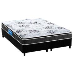 Imagem de Cama Box King: Colchão Espuma D33 Probel Guarda Costas Premium Extra Firme + Base CRC Suede Black(193x203)