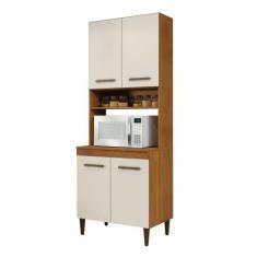 Imagem de Paneleiro Torre Quente 4 Portas 3 Prateleiras Atenas Kaiki Moveis - Ka