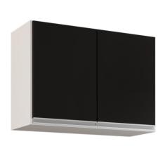 Imagem de Armário Aéreo 80cm 2 Portas Califórnia Branco/preto