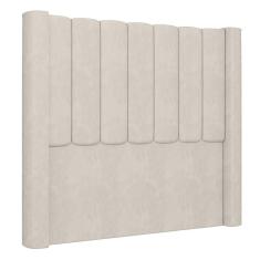 Imagem de Cabeceira Casal Queen Cama Box 160cm Claire I02 Veludo Bege Mpozenato