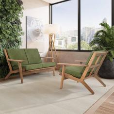 Imagem de Sofá 2 Lugares Lótus Acquablock Stain Castanho/Verde