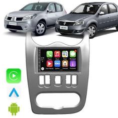 Imagem de Kit Multimidia Android Sandero 2007 a 2011 7 Pol Carplay Wifi Waze - E
