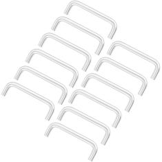 Imagem de 12 puxadores de guarda-roupa pacdrawer pullsniture puxadores de gaveta de aço inoxidável puxadores de armário puxadores de porta puxadores de cômoda, distância do furo 96 mm