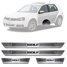 Imagem de Soleira De Aço Inox Escovado Volkswagen Golf 4 Portas 2013 14 15 16