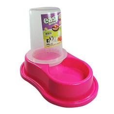 Imagem de Comedouro Plástica Anti-Formiga Autom. com Dosador, Tamanho P Rosa Furacão Pet para Cães