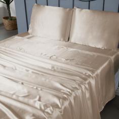 Imagem de Kit Jogo De Cama Casal Cetim Charmousse Antifrizz Lençol C/ Elástico C