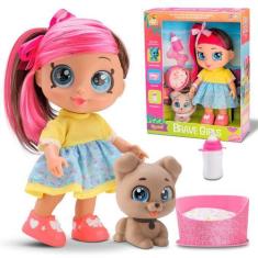 Imagem de Boneca Brave Girls 32cm Lançamento Bee Toys Vinil Cachorro - Bee Toys