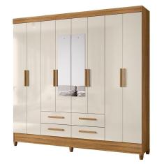 Imagem de Guarda Roupa Casal Flórida 8 Portas e 4 Gavetas com Espelho - Moval