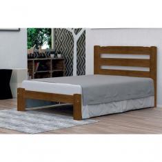 Imagem de Cama de Casal Londres de Madeira Maciça Angelim Pedra Tauari Imbuia