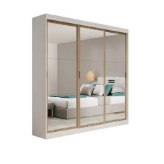 Imagem de Guarda Roupa Casal 3 Portas 4 Gav Espelho Branco 1144 Carraro