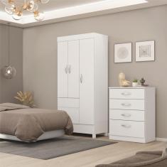 Imagem de Conjunto Quarto Guarda Roupa Comoda Fabi