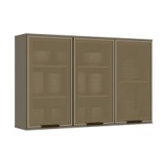 Imagem de Modulo Cozinha Henn Connect Armario C 3 Portas De Vidro Duna