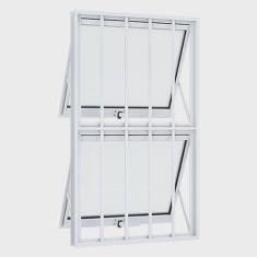 Imagem de Janela de Aluminio Maxim-ar Duplo 118x60cm com Grade Lucasa Alumínios