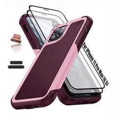 Imagem de ymxdmd Capa resistente para Apple iPhone 11 Pro Max de 6,5 polegadas, 4 cantos com airbags [proteção contra quedas de 3,6 metros], capa antiderrapante texturizada com suporte à choque, carregamento