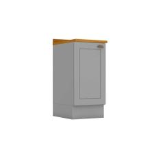 Imagem de Balcão de Cozinha Modulado c/ Tampo Americana c/ 1 Porta 40cm Cinza - Henn