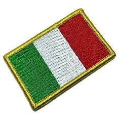 Imagem de Bandeira Italia Patch Bordada Fecho De Contato Gancho