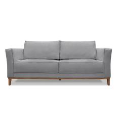 Imagem de Sofá 2 Lugares Base De Madeira Grace 190 Cm Linho S04 - D`rossi Cor Cinza