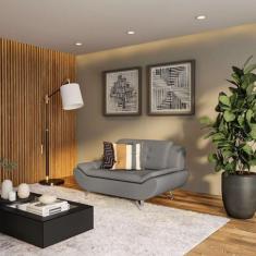 Imagem de Sofá 2 Lugares Nilo Suede Cinza - Mobly