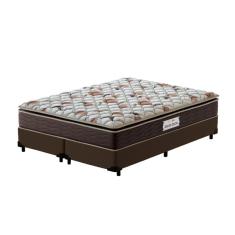 Imagem de Cama Box Queen Marrom + Colchão de Espuma D45 - Probel - Guarda-Costas ProForce Plus 158x198x63cm