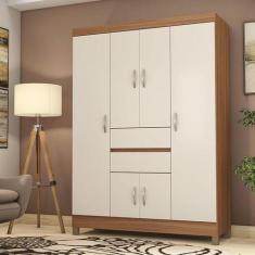Imagem de Guarda Roupa Solteiro Ambiente Ecom 2 Amêndola Touch Off White  Demóbi