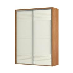 Imagem de Guarda-Roupa Solteiro Girona 100% MDF 2 PT 2 GV Freijó e Off White