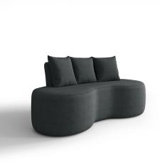 Imagem de Sofá Orgânico Curvo 1,60m 2 Lugares com Almofadas Ibiza Bexs