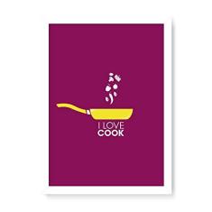 Imagem de Arte Maníacos Quadro Decorativo I Love Cook - 23x16,25cm (Moldura em laca )