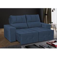 Imagem de Sofá Retrátil Reclinável 200cm Veludo Miami Wood estofados