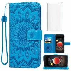 Imagem de Capa de telefone para LG Aristo 2 3 Plus/Rebel 4 LTE/Tribute Empire Dynasty/Zone 4/K8 Plus 2018 K8S/Fortune 2/Phonenix 4/Risio 3 carteira com protetor de tela de vidro temperado Flip Aristo3+ 2+ 3+