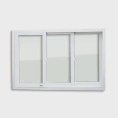 Imagem de Janela de pvc 120x200cm 3 Folhas com Vidro Liso itec Brimak