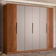 Imagem de Guarda-Roupa Casal Atrice 6 Portas 6 Gavetas Nogueira Touch/Nude Prime