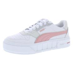 Imagem de Puma Tênis feminino Cali Court com cadarço casual - branco, Puma Branco/Rosa Futuro, 37