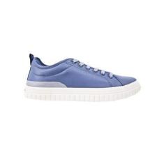 Imagem de Tênis Aramis Masculino Couro Recortes Deep Leather Azul Índigo-Masculino