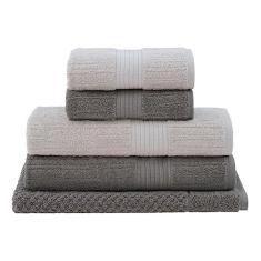 Imagem de Jogo Toalhas Banho Buddemeyer 5p Fio Penteado Bege 0118