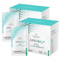 Imagem de Kit 2 Aminnu Limão 10G 30 Sachês EAAs - A Base De Aminoácidos Essenciais - Central Nutrition