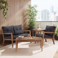 Imagem de Sofá 2 Lugares Riade Acquablock Stain Castanho/Preto