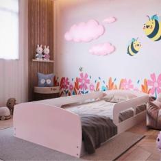 Imagem de Cama Infantil Montessoriana com Colchão Jardim Gazin Movelbras, Rosa/M