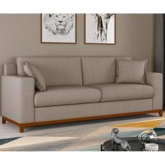 Imagem de Sofá Living Vintage 3 Lugares 220cm em Boucle Slim Avelã