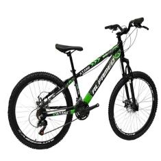 Imagem de Bicicleta Aro 26 Alfameq Atake Câmbios Importados 21v Slide Preto Verde