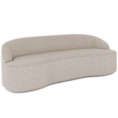 Imagem de Sofá 4 Lugares Curvo Living Lótus D02 Linho Bege 230cm D-463