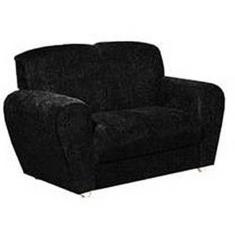 Imagem de Sofá 5010 2 Lugares em Tecido Suede e Encosto Fixo Preto