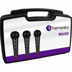 Imagem de Kit C/ 3 Microfones Dinâmicos Cardióide Mdu201 Harmonics - Ki / 3