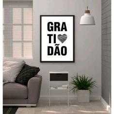 Imagem de Quadro Decorativo Gratidão Minimalista 45x34cm