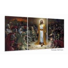 Imagem de Quadro Decorativo Jesus Poder Deus 120x60 3 peças