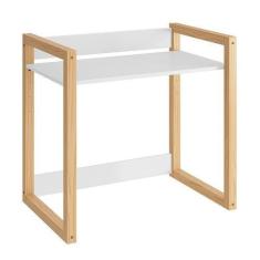 Imagem de Mesa Infantil Zoe Branco Fosco/Madeira Natural - Reller Móveis