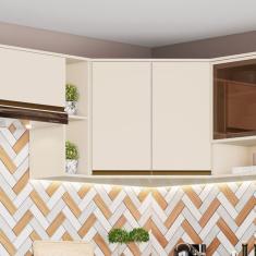 Imagem de Armário Aéreo Canto Oblíquo 2 Portas 79cm Connect Off White